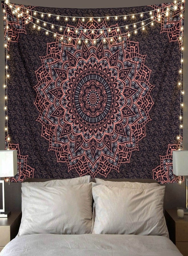 Edeesky Black Pink Mandala Tapestry Wall Hanging Vintage Tapestries Aesthetic Hippie Decor Bohemian Wall Art Boho Home Decoration for Bedroom,Living Room,Dorm - Image 2